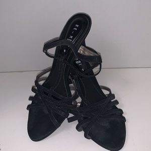 Black strappy  2 inch heel with a perfect hint of glitter by Re-mix